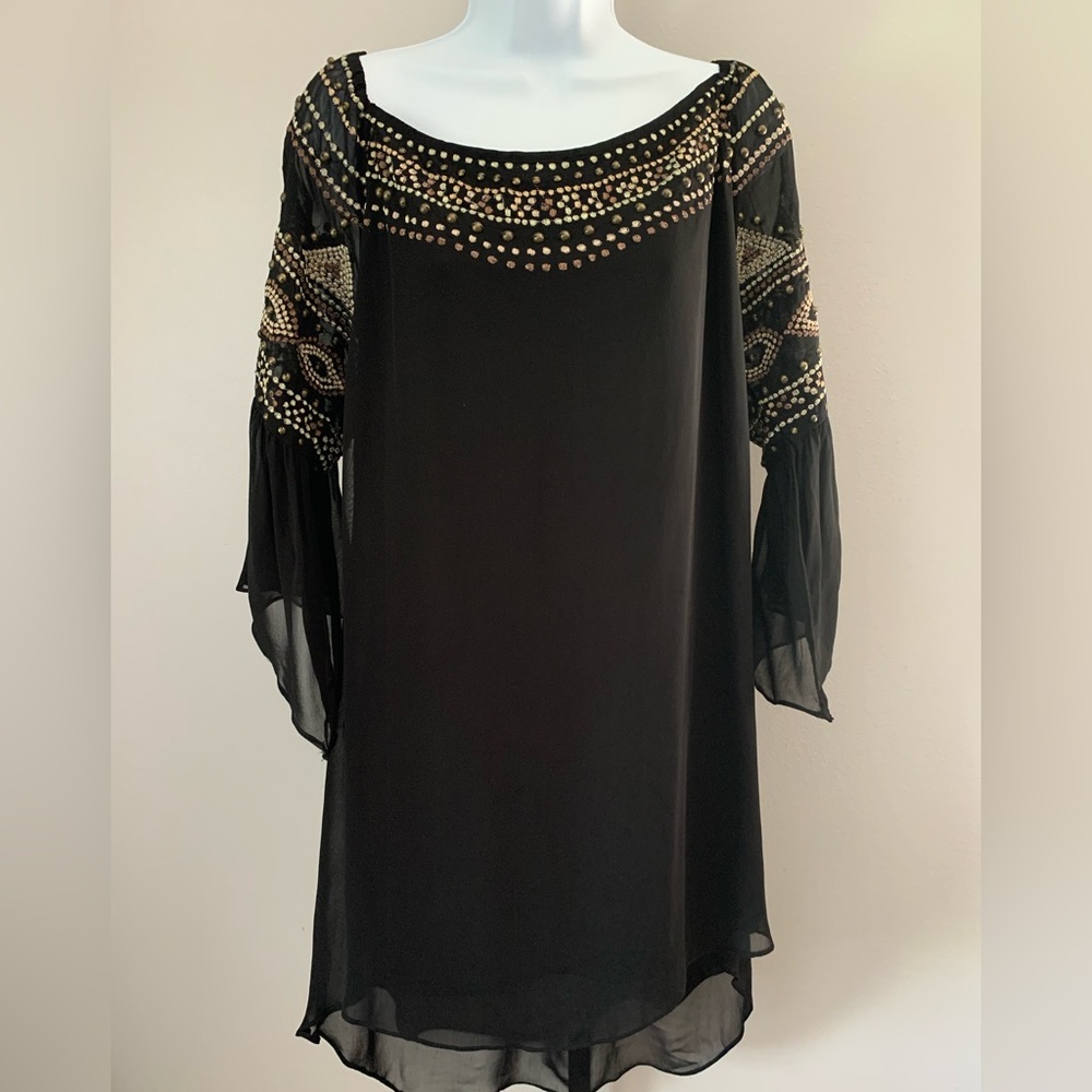 Vintage Collection Embellished Ruffled Cocktail Dress